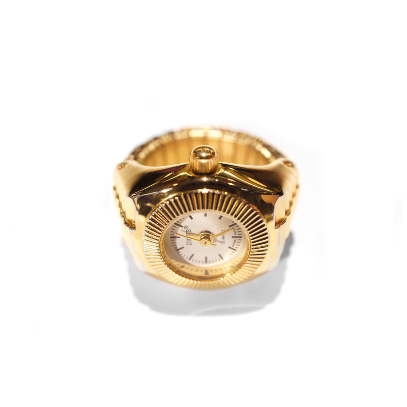 Vintage Stellar Sphere Gold Ring Watch by DIGITS