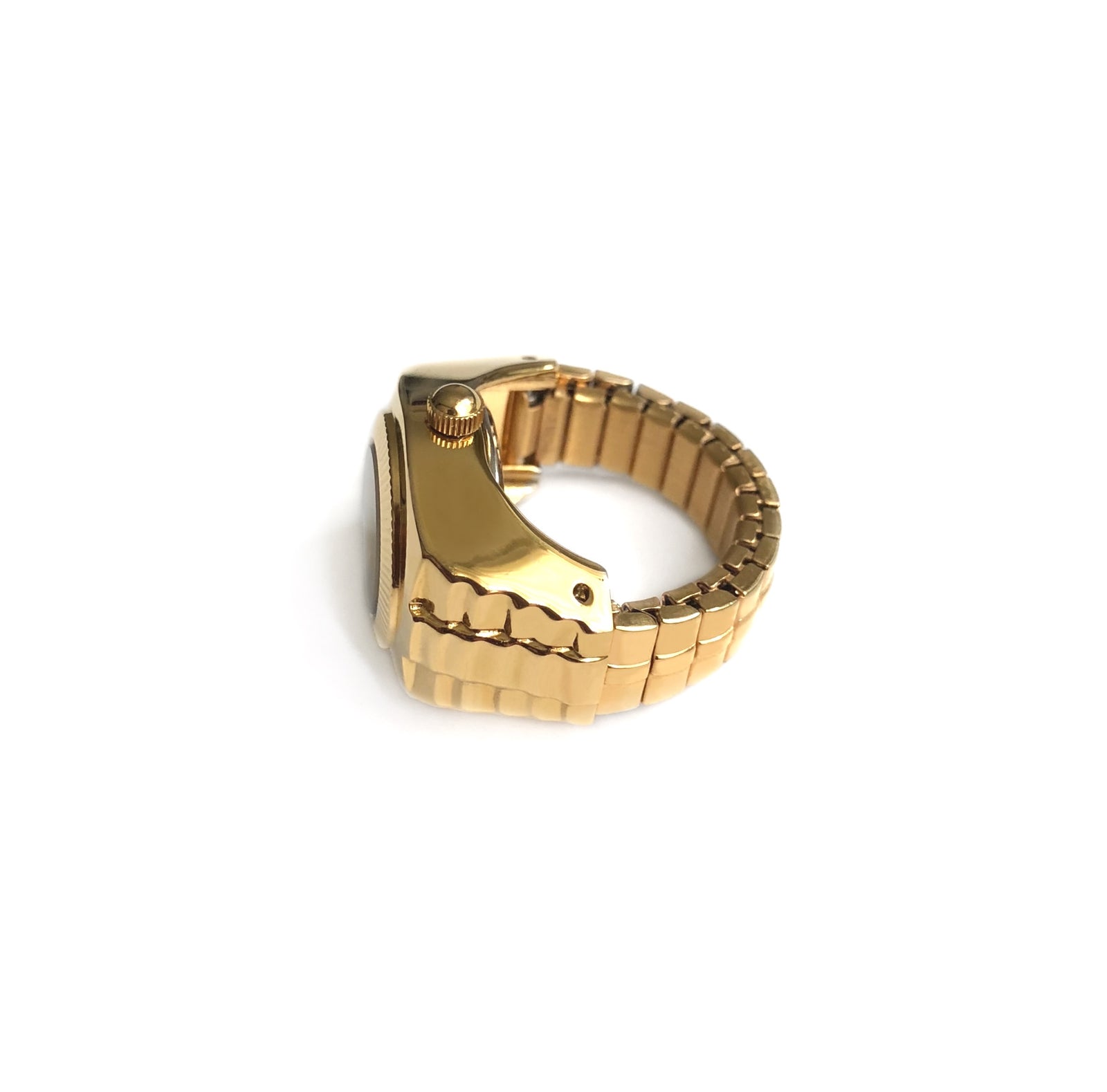 Stellar Sphere Finger Ring Watch in Gold | DIGITS Watch Shop