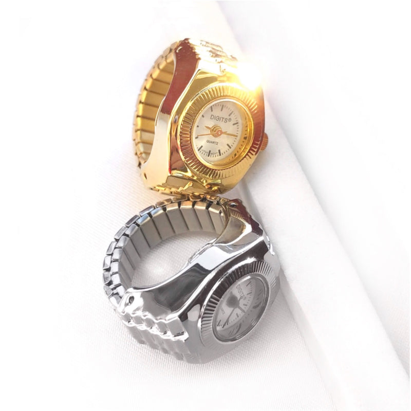 Stellar Sphere Ring Watches in Gold and Silver by DIGITS