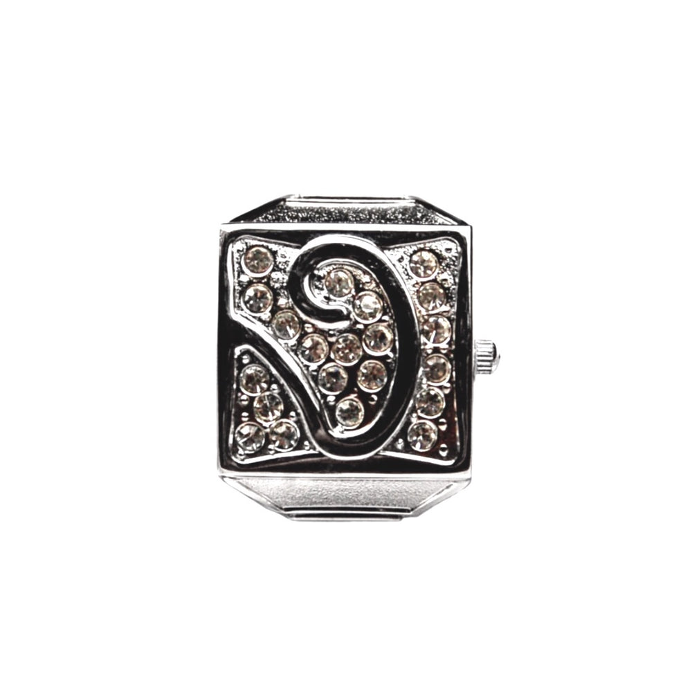 White Pave Cube Ring Watch by Bonetto – DIGITS®
