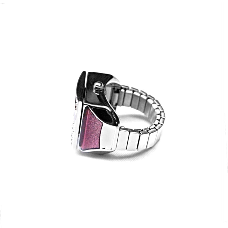 Rose Pave Cube Finger Ring Watch by Bonetto