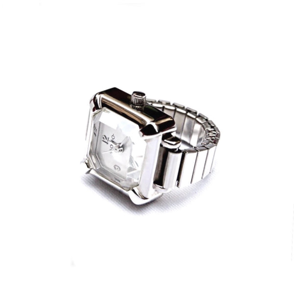 Silver Emerald Ring Watch on Sale