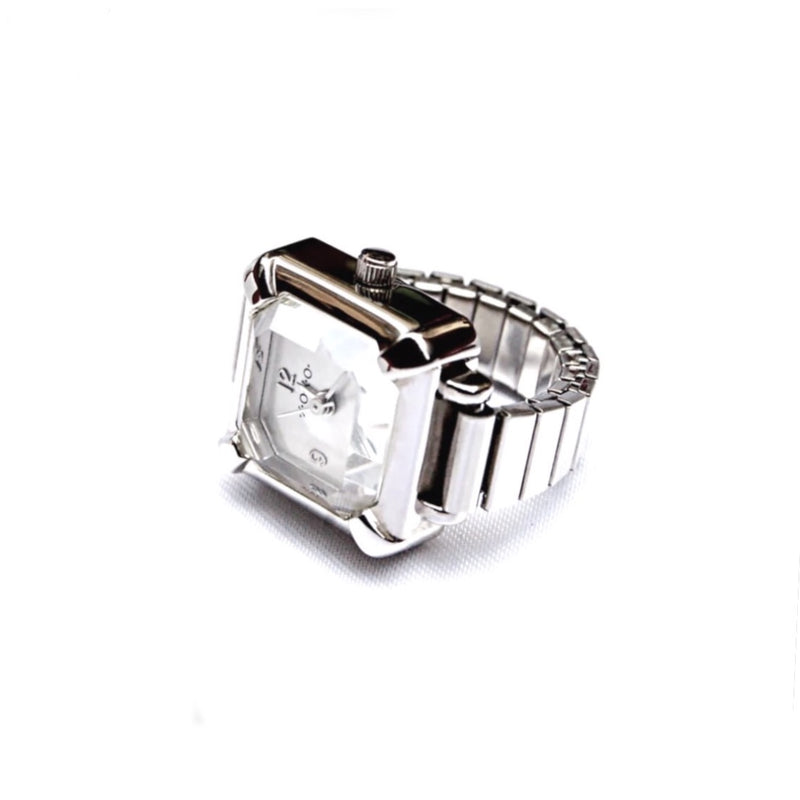 Silver Emerald Ring Watch on Sale