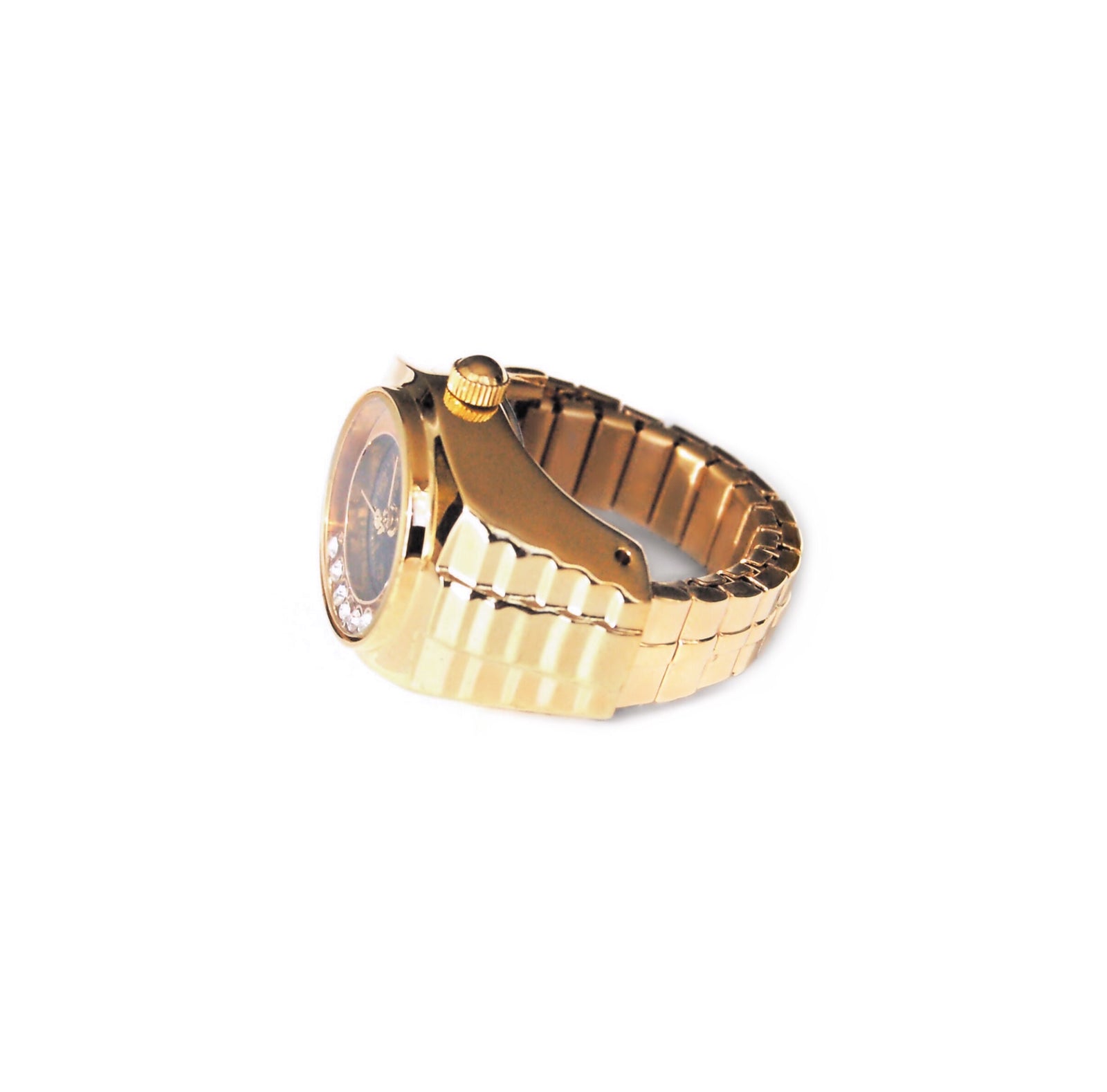 Lunar Floating Crystals Ring Watch in Gold | DIGITS Watch  display picture 2