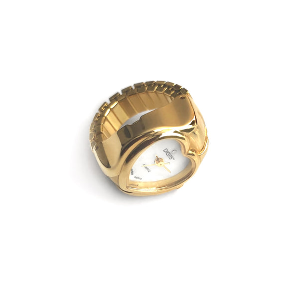 Stellar Heart Ring Watch in Gold by DIGITS